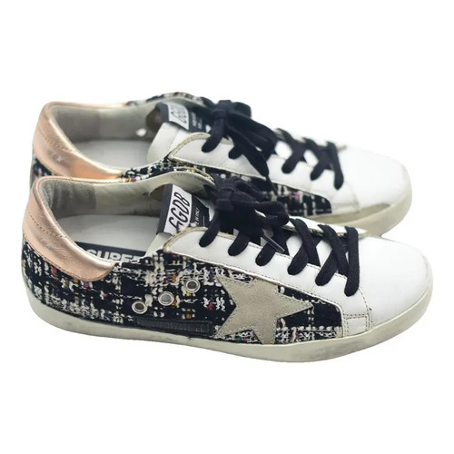 Golden goose leather trainers - golden,